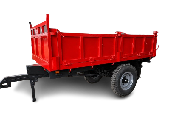 Red Vijay tractor trailer manufactured by Vijaylaxmi Engineering
